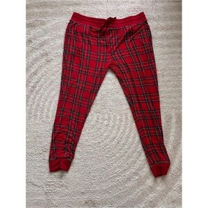Little Sleepies Red Plaid Jogger Bottoms - Cozy Holiday Style - Size XL